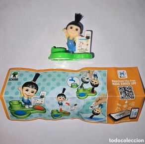 Figuras de goma Kinder: Figura kinder SD698 + bpz Agnes los minions pincel acuarelas muñeco colección minion